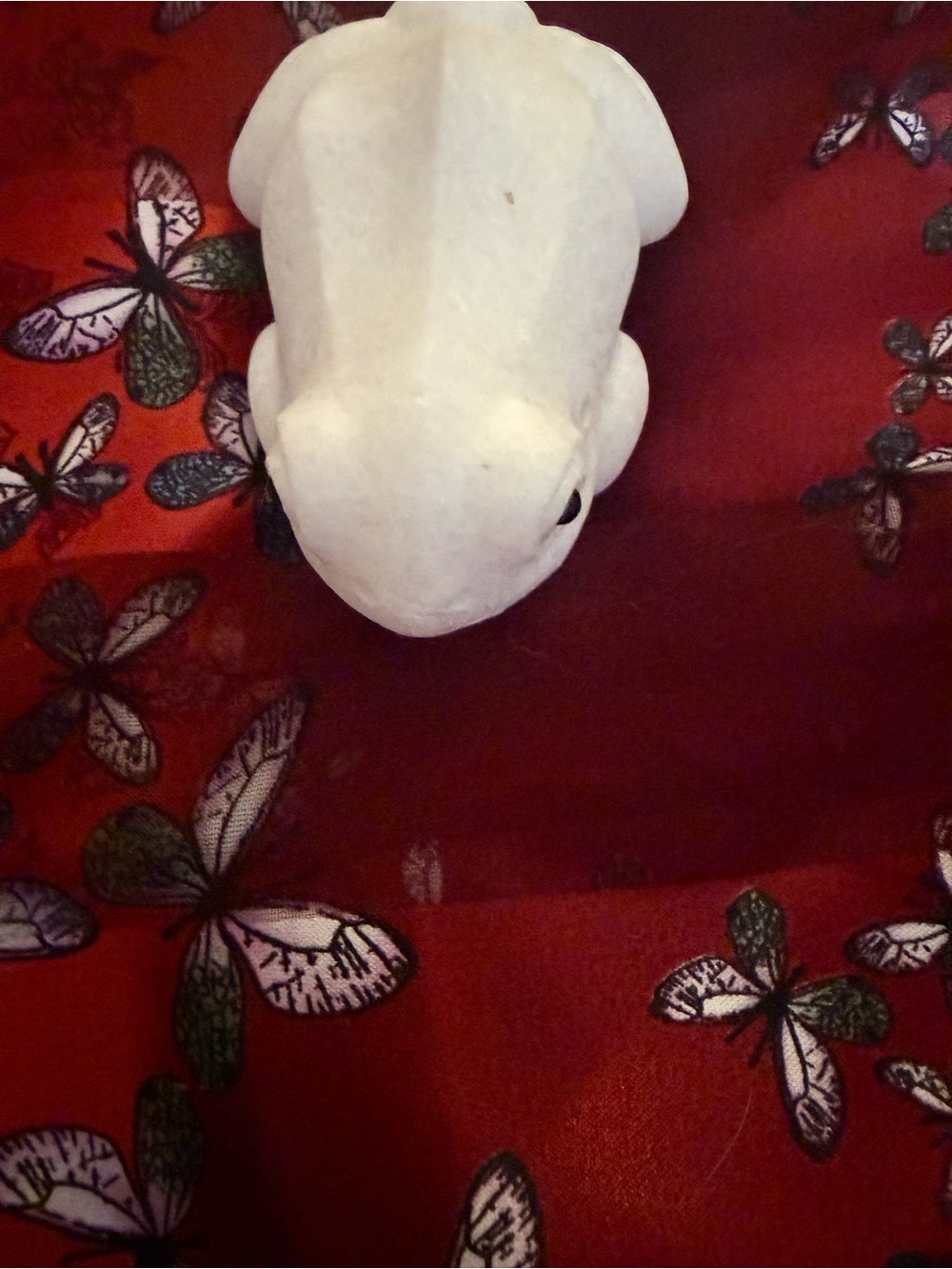 White Decorative Frog Figurine - Home Accents